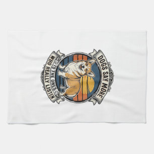 Corgi-Zitat-Shirt Vintage-Gravur Hunde-Liebhaber-T Geschirrtuch