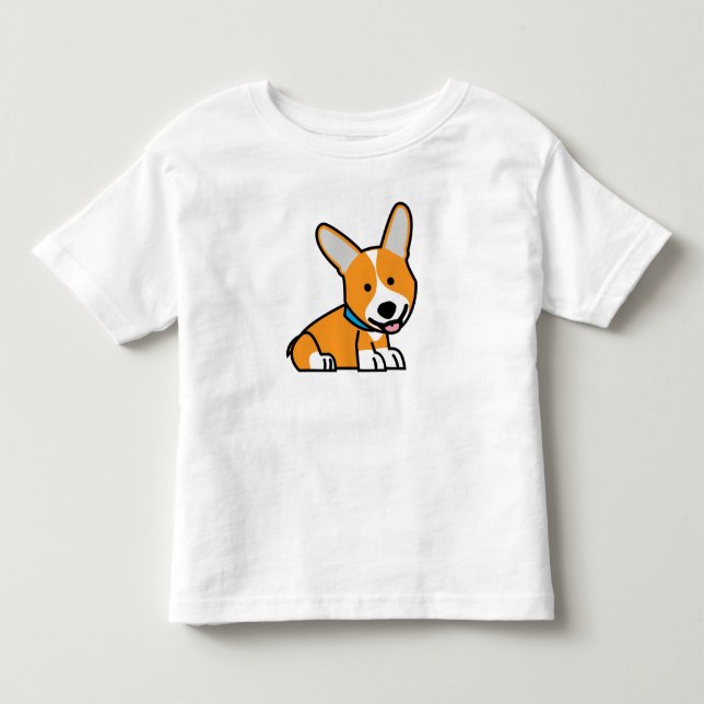 CorgiCorgis verfolgen Welpenhündchen glücklichen Kleinkind T-shirt (Vorderseite)