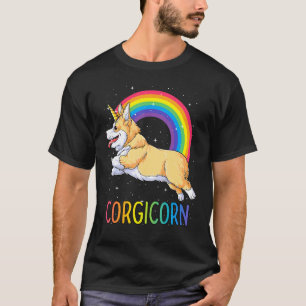 Corgicorn Corgi Einhorn Frauen Mädchen Regenbogen T-Shirt