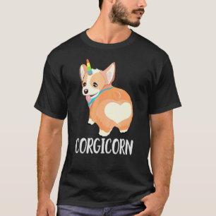 Corgicorn Süße Corgi Hintern Einhorn Bekleidung T-Shirt