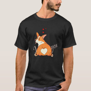 Corgie Corgi Hintern Hund Kostüm Valentinstag T-Shirt