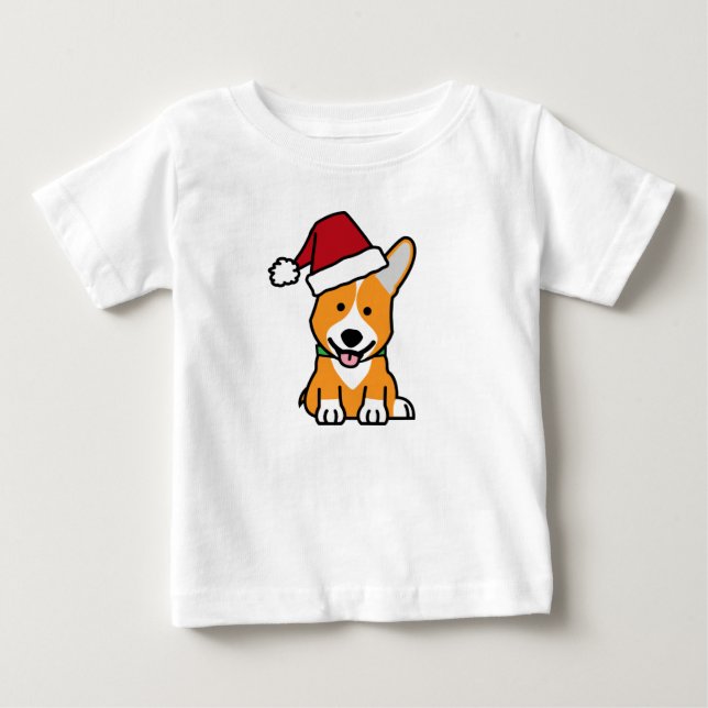 Corgihundewelpe Baby T-shirt (Vorderseite)