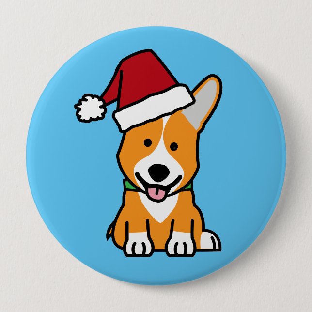 Corgihundewelpe Button (Vorderseite)