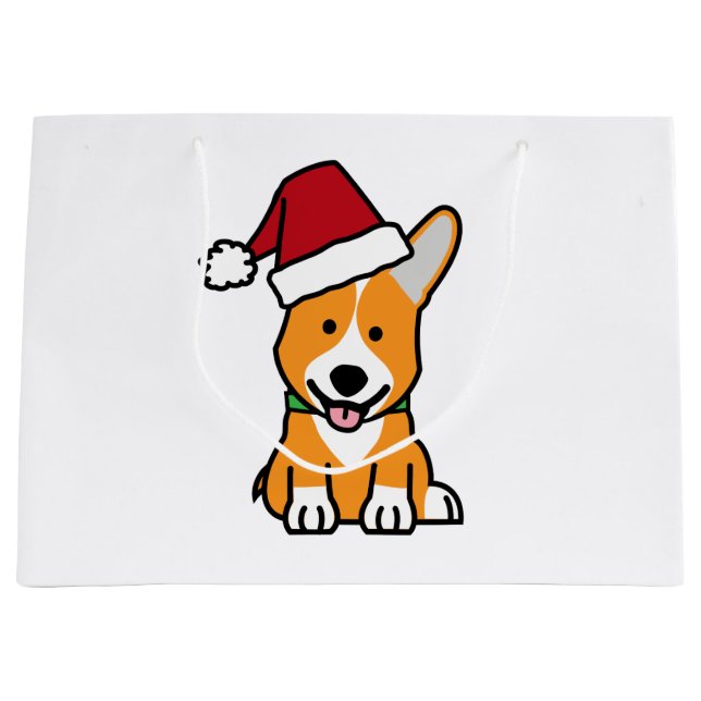Corgihundewelpe Große Geschenktüte (Vorderseite)