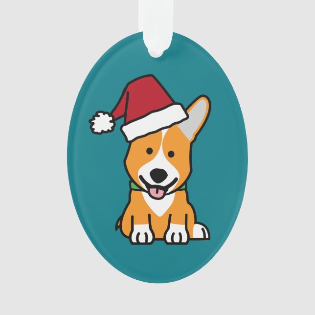Corgihundewelpe Ornament (Vorderseite)