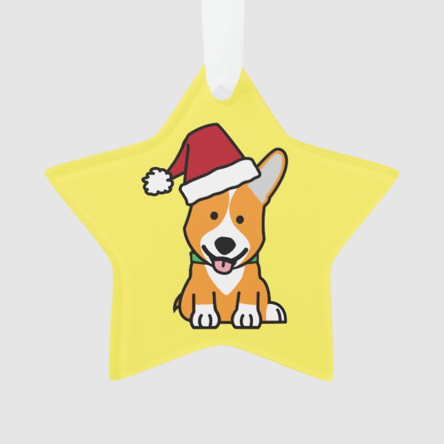 Corgihundewelpe Ornament (Vorderseite)