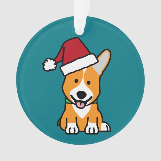 Corgihundewelpe Ornament (Vorderseite)
