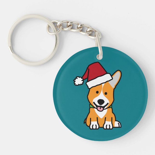 Corgihundewelpe Schlüsselanhänger (Vorderseite)