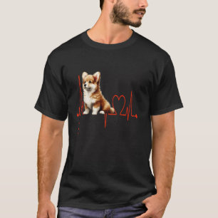 Corgipoo ( Corgi + Poodle) Hunde-Herzschlag Lustig T-Shirt