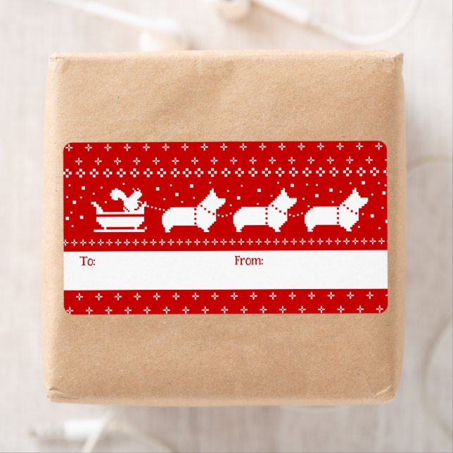 Corgis Christmas Sleigh Hunde Urlaub (Insitu)
