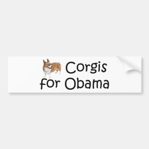 Corgis für Obama Autoaufkleber