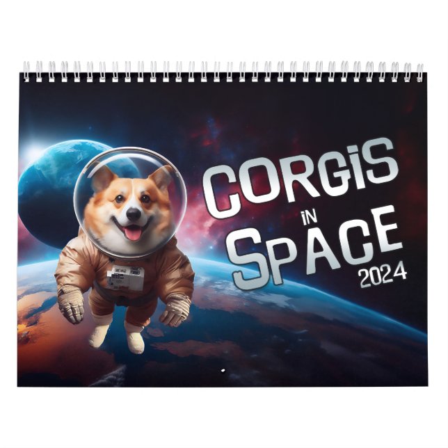 Corgis im Weltraum Kalender (Titelbild)