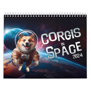 Corgis im Weltraum Kalender