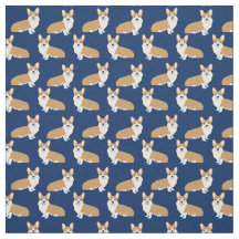 Corgis on Navy - niedliches Hundemuster