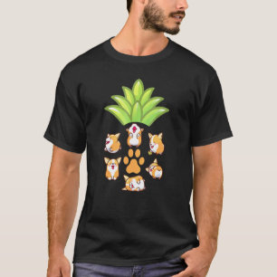 Corgis Summer Tropical Fruit Corgi Ananas T-Shirt