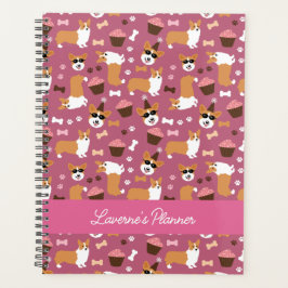 Corgis und Cupcakes Niedlich Funny Weekly Monthly Planer