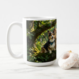 Corgis und Vogel Kaffeetasse