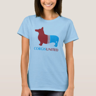Corgis vereinigten Damen-Baby - Puppe T - Shirt
