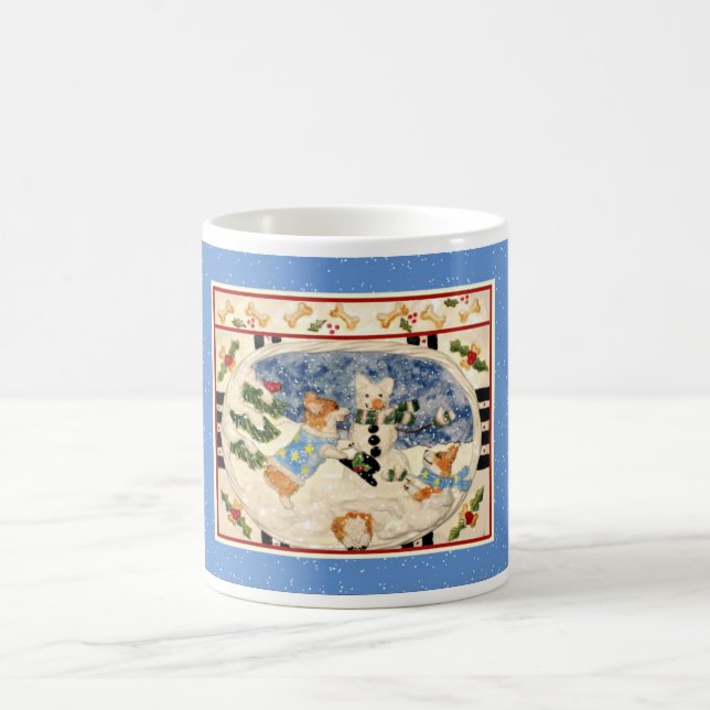 Corgisnowman-Tasse Kaffeetasse (Mittel)