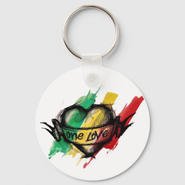 Cori Reith Rasta reggae eine Liebe Schlüsselanhänger (Vorderseite)