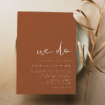CORIANDER Bohemian Burnt Orange Modern Minimalist Einladung<br><div class="desc">This wedding invitation features an edgy handwritten font and modern minimalist design with a bohemian burnt orange color scheme. Easily change the colors and edit *most* wording to meet the needs of your occasion. This invite is perfect for your contemporary,  industrial,  or bohemian wedding celebration.</div>