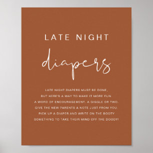 CORIANDER Bohemian Late Night Diapers Poster