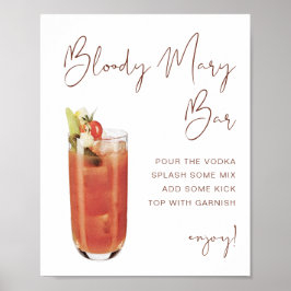 CORIANDER Bohemisch Bloody Mary Bar Sign Poster