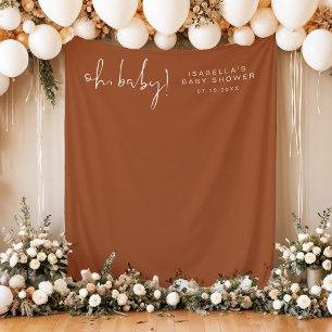 CORIANDER Boho Burnt Orange Baby Dusche Foto Wandteppich