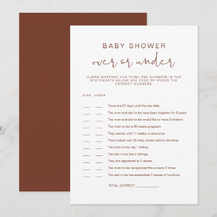 CORIANDER Boho Rust Over unter Baby Showspiel Einladung