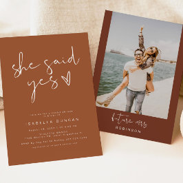 CORIANDER Boho Sie sagte Ja Modernes Brautparty Einladung