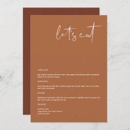 CORIANDER Boho Terracotta 5x7" Mangeons le menu