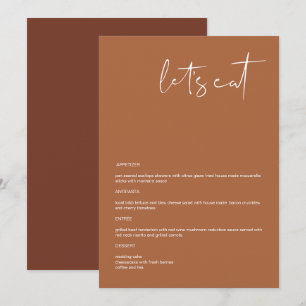 CORIANDER Boho Terracotta 5x7" Mangeons le menu