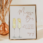 CORIANDER Boho Terracotta Bridal Mimosa Bar Sign Poster<br><div class="desc">Dieses Mimosa-Bar mit zwei Stilmimosas,  einem edlen handgeschriebenen Schriftart,  einer böhmischen Terrakotta-Farbkombination in Orange und Beige und einem modernen minimalistischen Design. Ändern Sie ganz einfach die Schriftart- und Hintergrundfarbe,  um sie Ihrem Event anzupassen. Das Hotel eignet sich ideal für Hochzeiten,  Pärchenduschen,  Brautparty,  Verlobungsfeiern oder andere Veranstaltungen.</div>