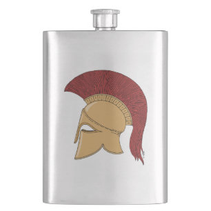 Corinthian Helmet Flachmann