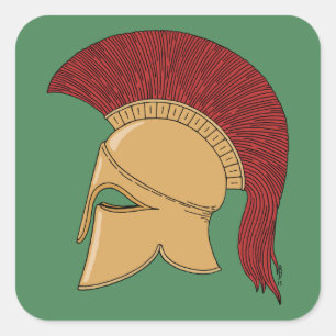 Corinthian Helmet Quadratischer Aufkleber