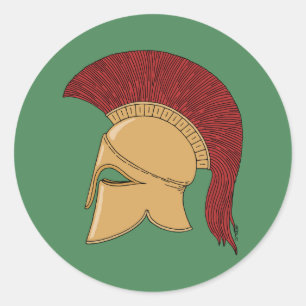 Corinthian Helmet Runder Aufkleber