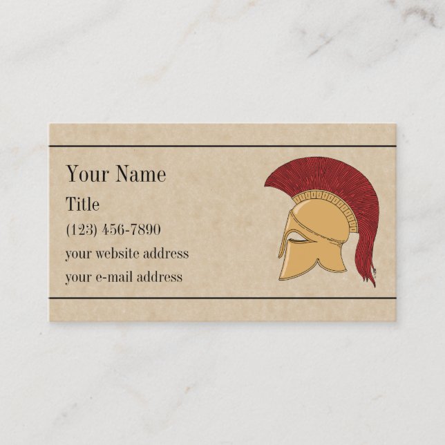 Corinthian Helmet Visitenkarte (Vorderseite)