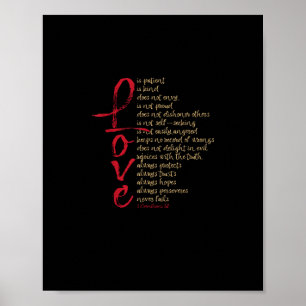 Corinthians Bibelvers Liebe ist geduldig Liebe ist Poster