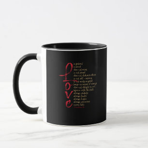 Corinthians Bibelvers Liebe ist geduldig Liebe ist Tasse