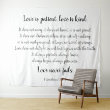 Corinthians Verse, Liebe ist geduldig (schwarz auf