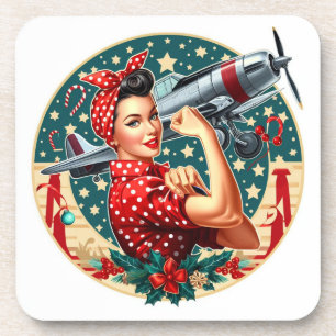 Cork Backed Untersetzer - Rosie the Riveter Christ