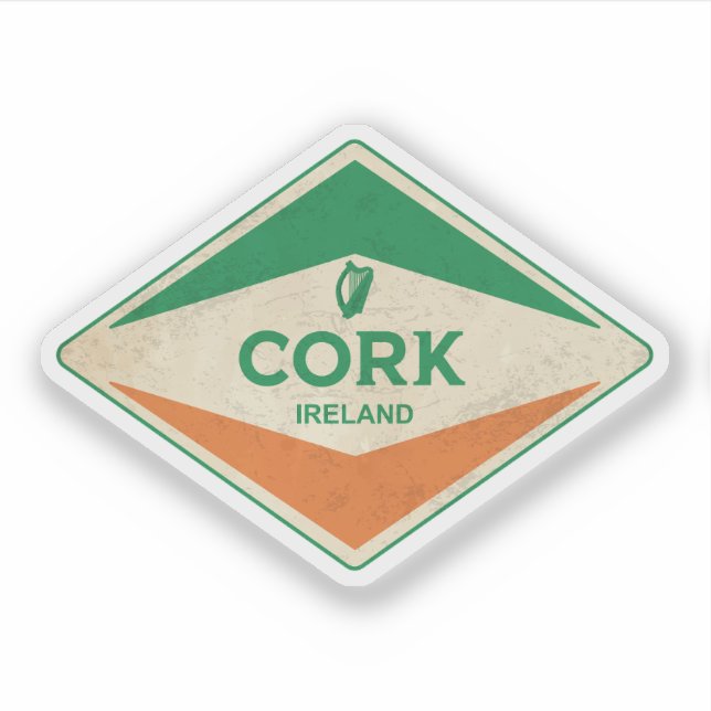 Cork Ireland Vintag Aufkleber (Vorderseite)