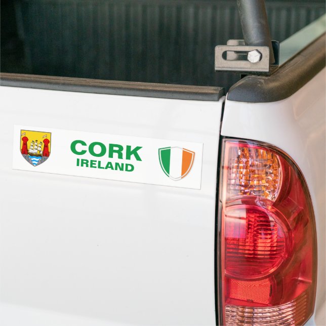 Cork Ireland Wappen und Irish Flag Autoaufkleber (Auf Lkw)