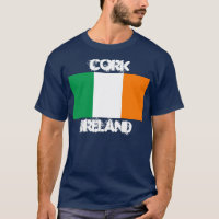 Cork, Irland mit irischer Flagge