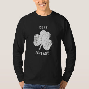 Cork Irland Vintage Shamrock abgenutztes Aussehen T-Shirt
