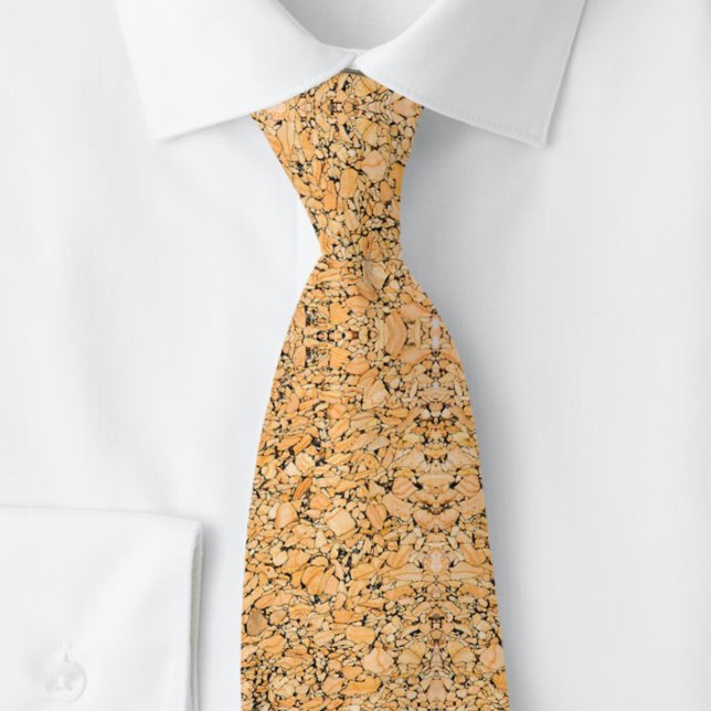 Cork Pattern Peachy Orange Krawatte (Von Creator hochgeladen)