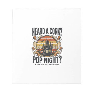 Cork Pop Halloween Spukhaus Vintage-Shirt_1 Notizblock