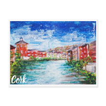 Cork, River Lee Anstrich Postkarte