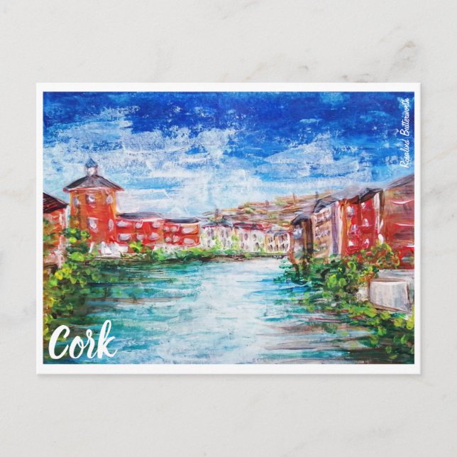 Cork, River Lee Anstrich Postkarte (Vorderseite)
