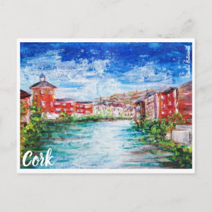 Cork, River Lee carte postale de peinture